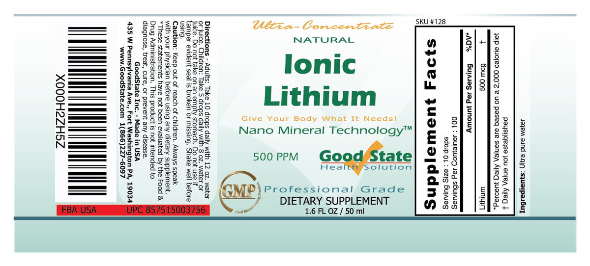 Good State Liquid Lithium Chloride Ionic Mineral Drops - 118 Servings - image 2