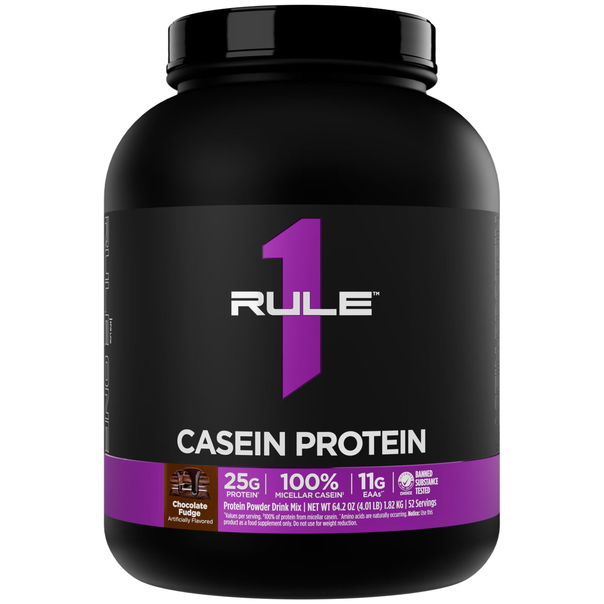 Rule 1 Casein Protein - 25g Protein and 11g EAAs Per Serving from