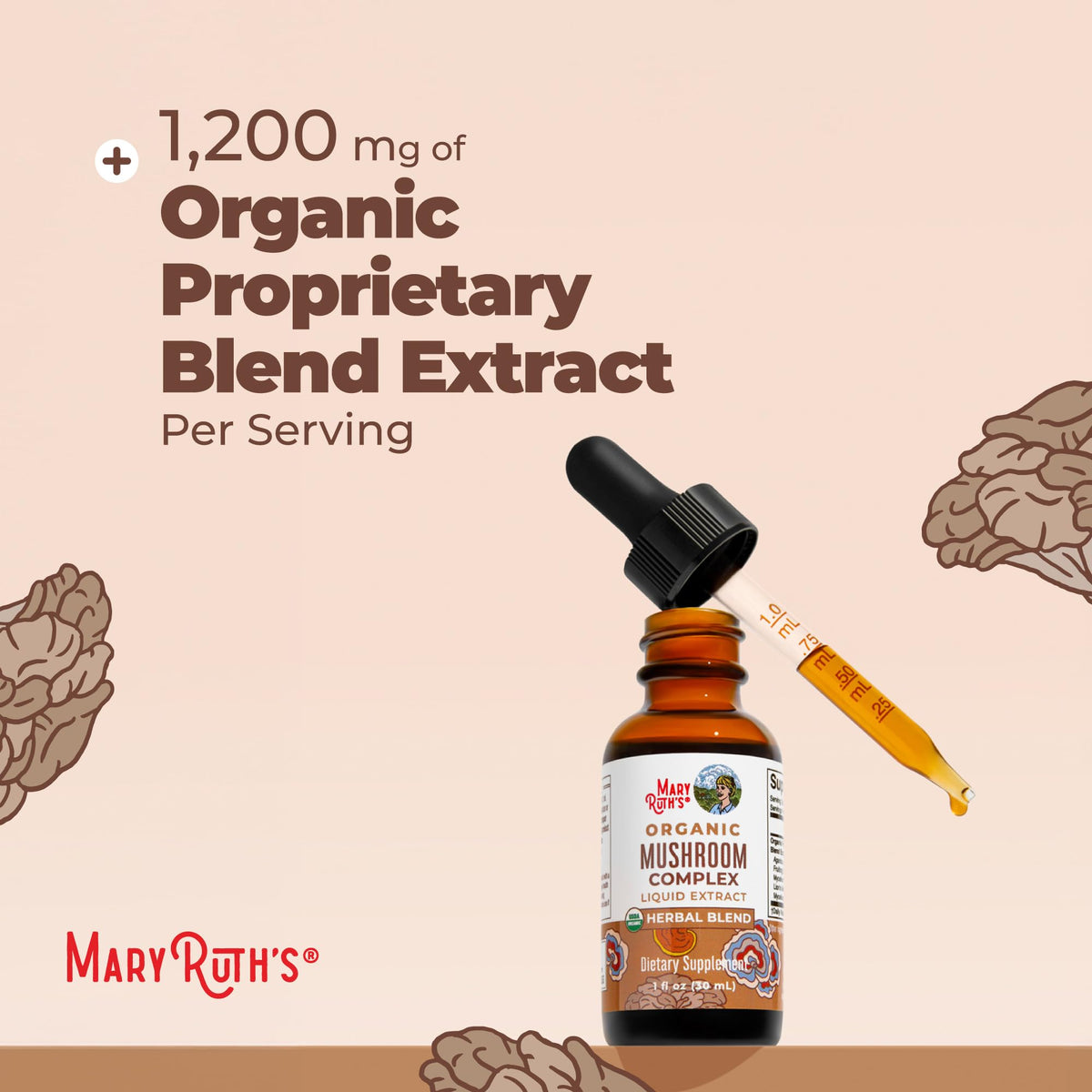 MARYRUTH'S Organic Mushroom Complex Liquid Drops - 30 Servings - image 7