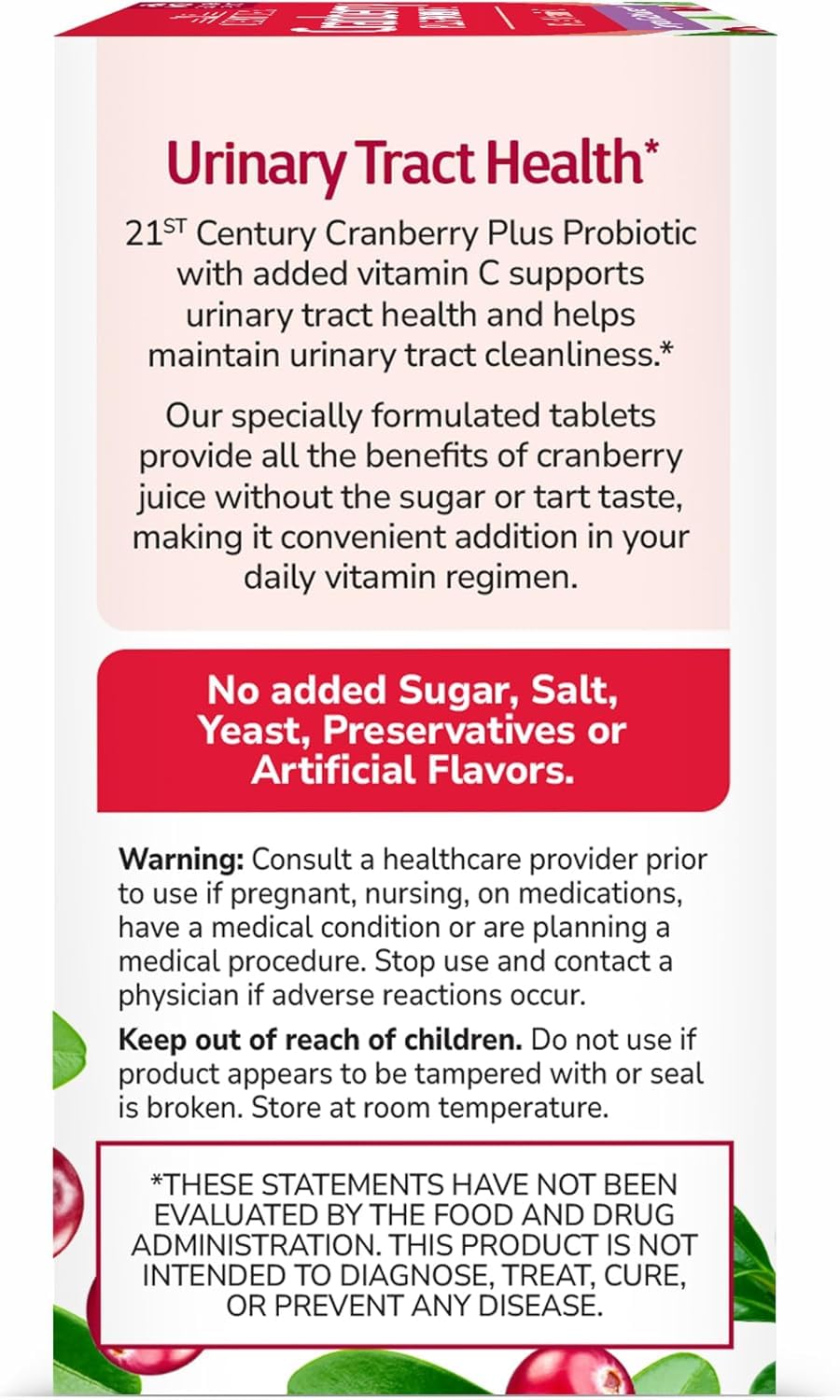 Xllent 21st Century Cranberry Plus Probiotic - 120 Tablets - image 2