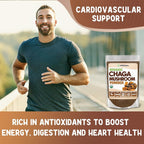 XPRS Nutra Chaga Mushroom Capsules Immunity Support - 180 Count - image 4