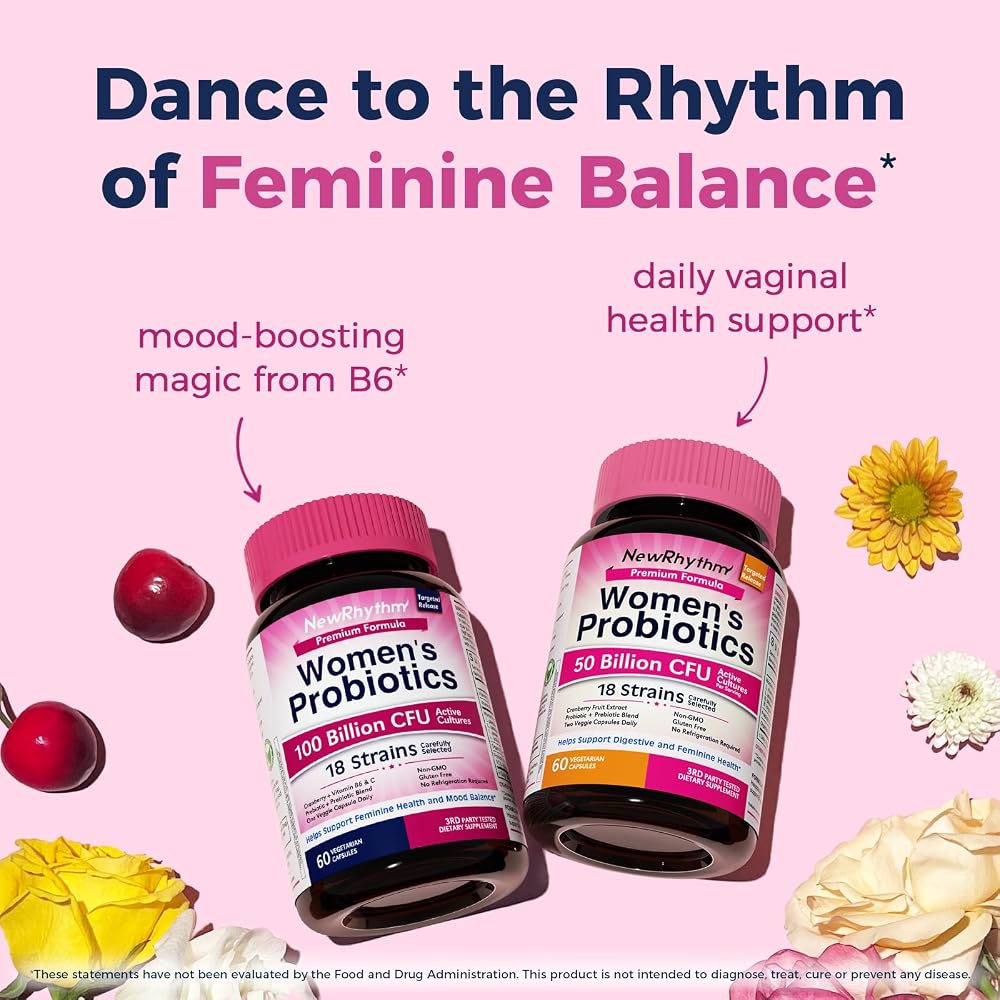 NewRhythm Probiotics for Women 100 Billion CFU - 60 Capsules - image 6