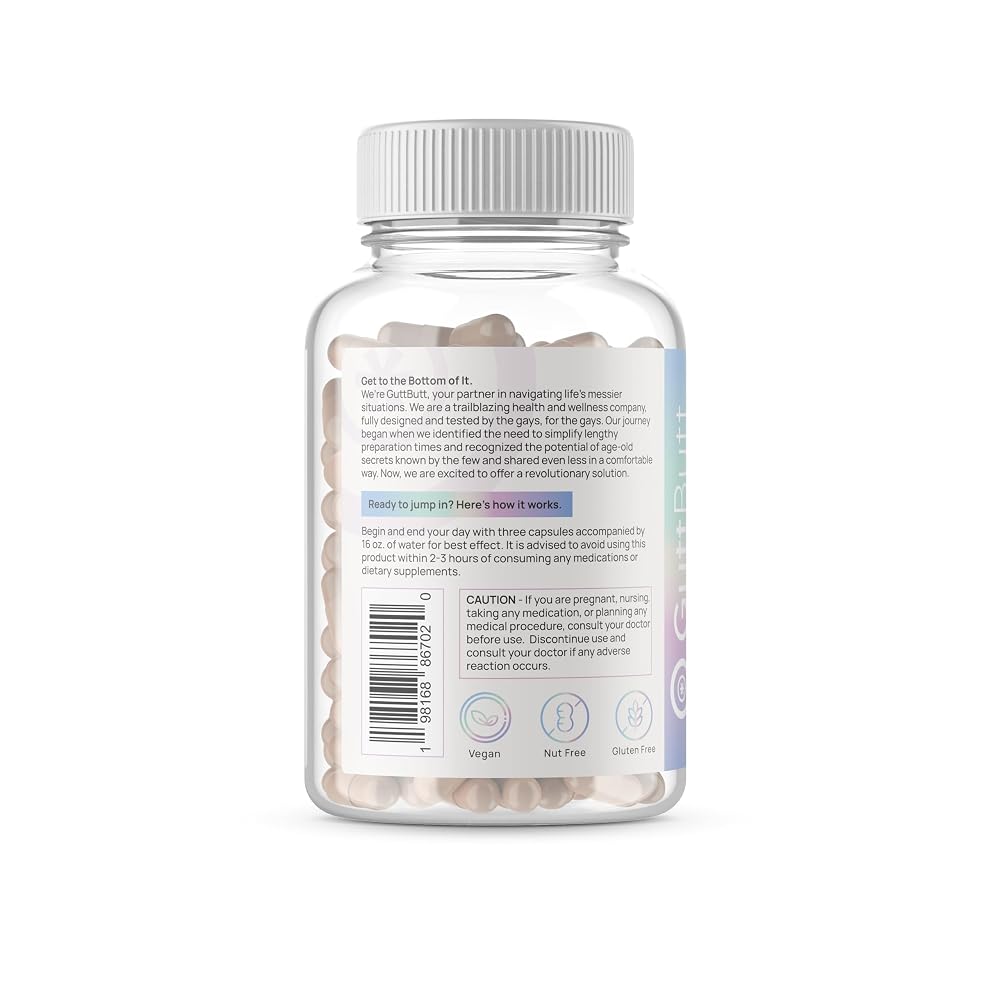 GuttButt Vegan Cleanliness Fiber Supplement - 120 Capsules - image 6