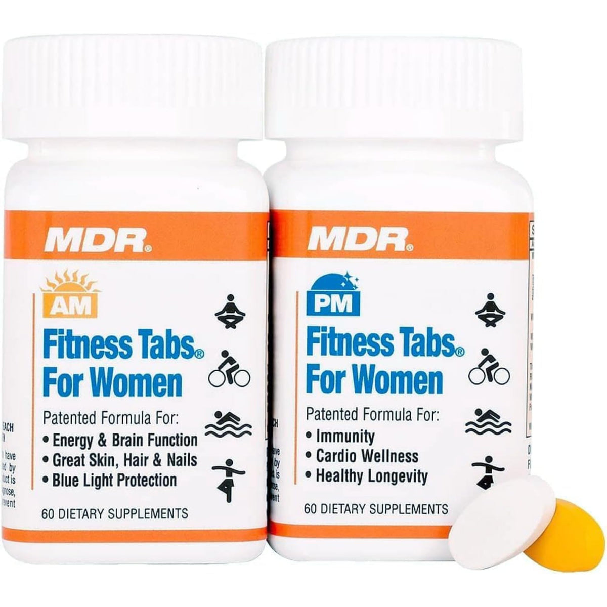 MDR Fitness Tabs AM/PM Multivitamin for Women - 120 Tablets