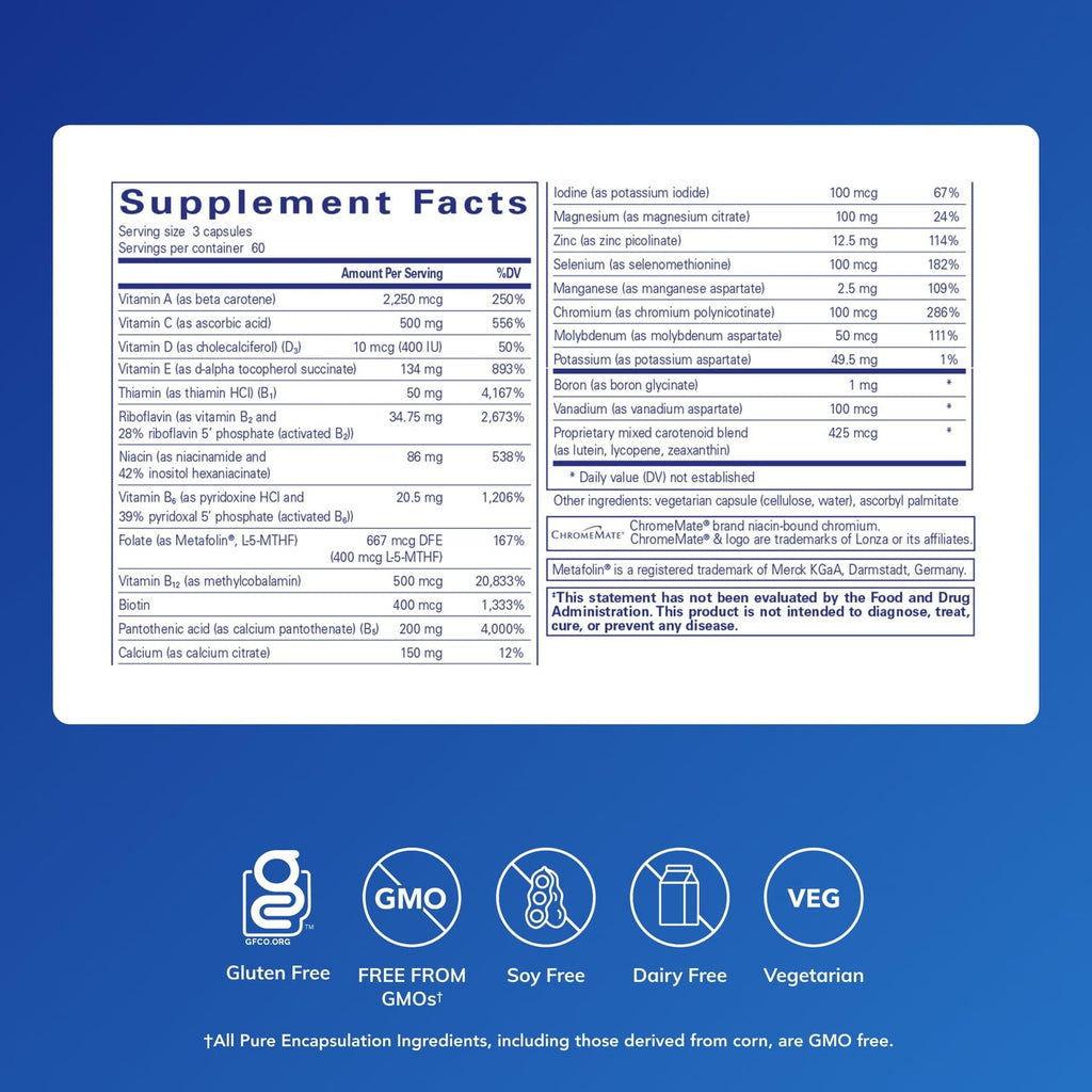 Pure Encapsulations Nutrient 950 Without Copper & Iron - 180 Capsules - image 2