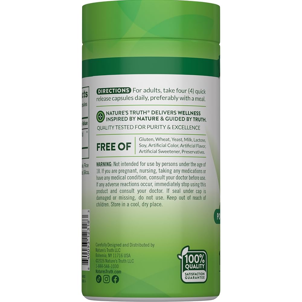 Nature's Truth Beet Root Capsules 2,000mg - 180 Count - image 7