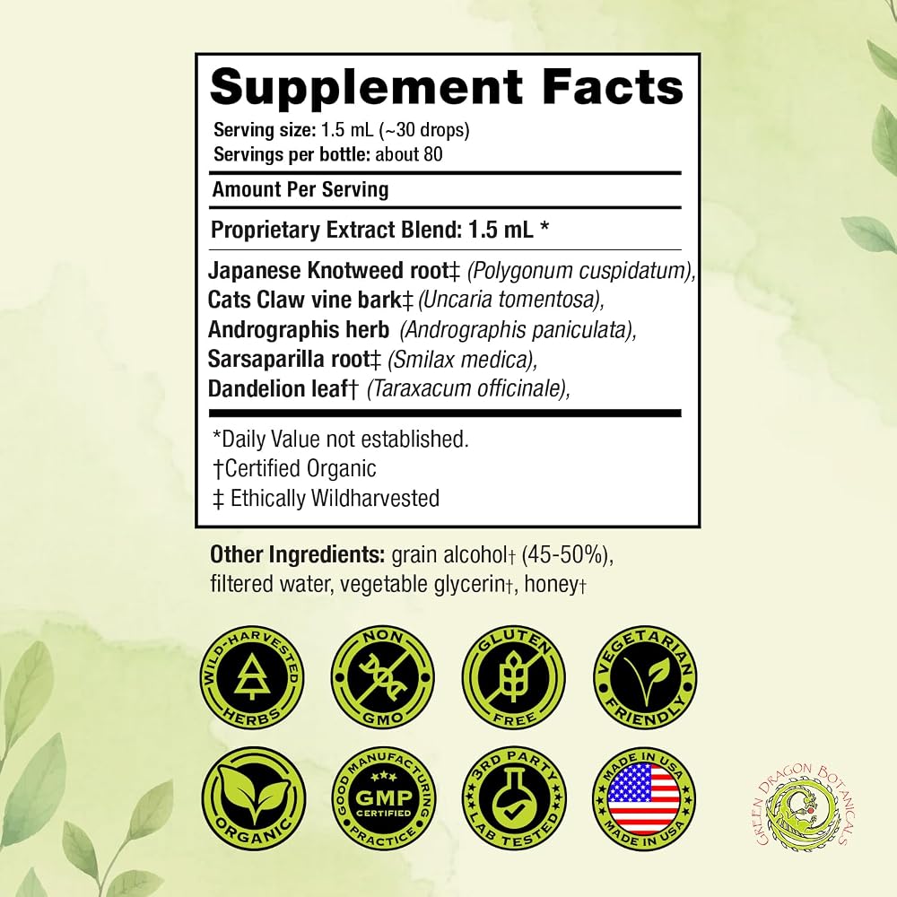 Green Dragon Botanicals LB CORE Protocol Tincture - Japanese Knotweed