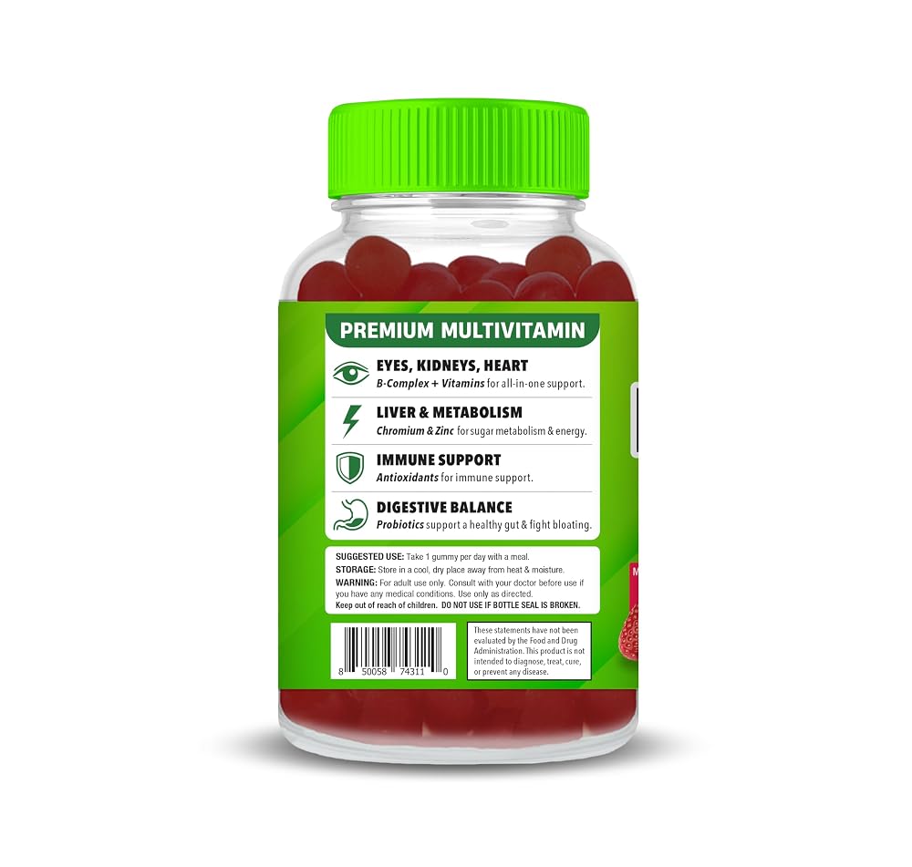 Dr. Stephanie's Multivitamin Gummies Sugar-Free with Prebiotics - 30 Count - image 6