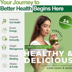 Generic Organic Greens Superfood Powder for Focus & Digestion - 30 Servings - image 7