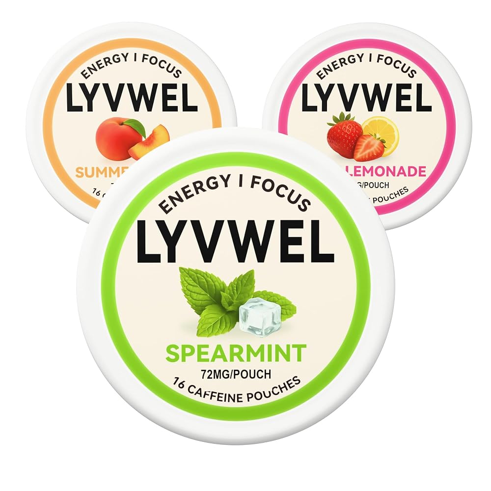 LyvWel 72mg Caffeine Energy Pouches