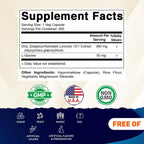 Vitamatic DGL Licorice 10:1 Extract 380mg Supplement - 200 Capsules - image 2