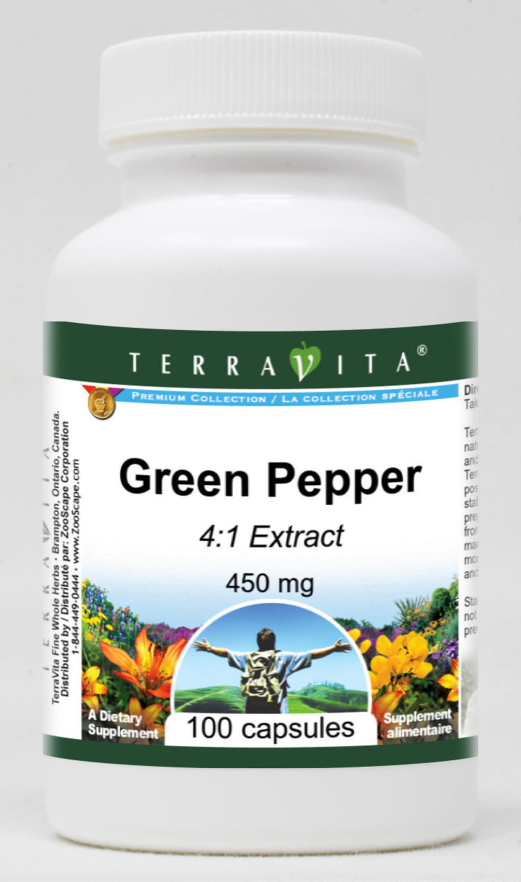Terravita Green Pepper 4:1-450 mg (100 Capsules, ZIN: 521814)