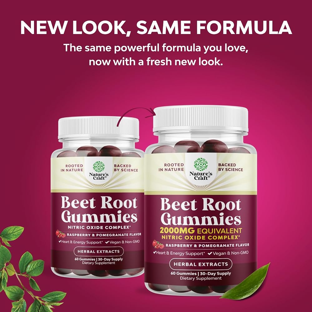 Natures Craft Flow Boosting Beet Root Gummies - Invigorating Beet