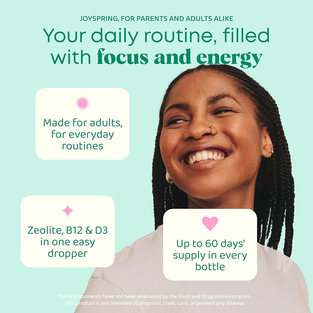 JoySpring DetoxZee Zeolite Drops with B12 and D3 - 60 Servings - image 2