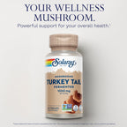 SOLARAY Fermented Turkey Tail Mushroom - 60 Vegetarian Capsules - image 3