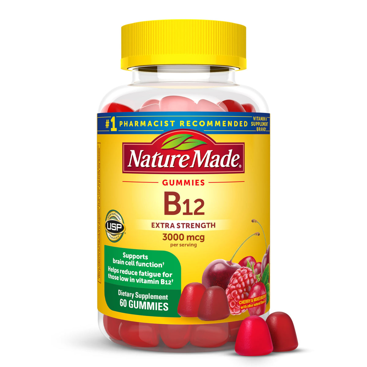 Nature Made Extra Strength Vitamin B12 3000 mcg Gummies - 60 Count
