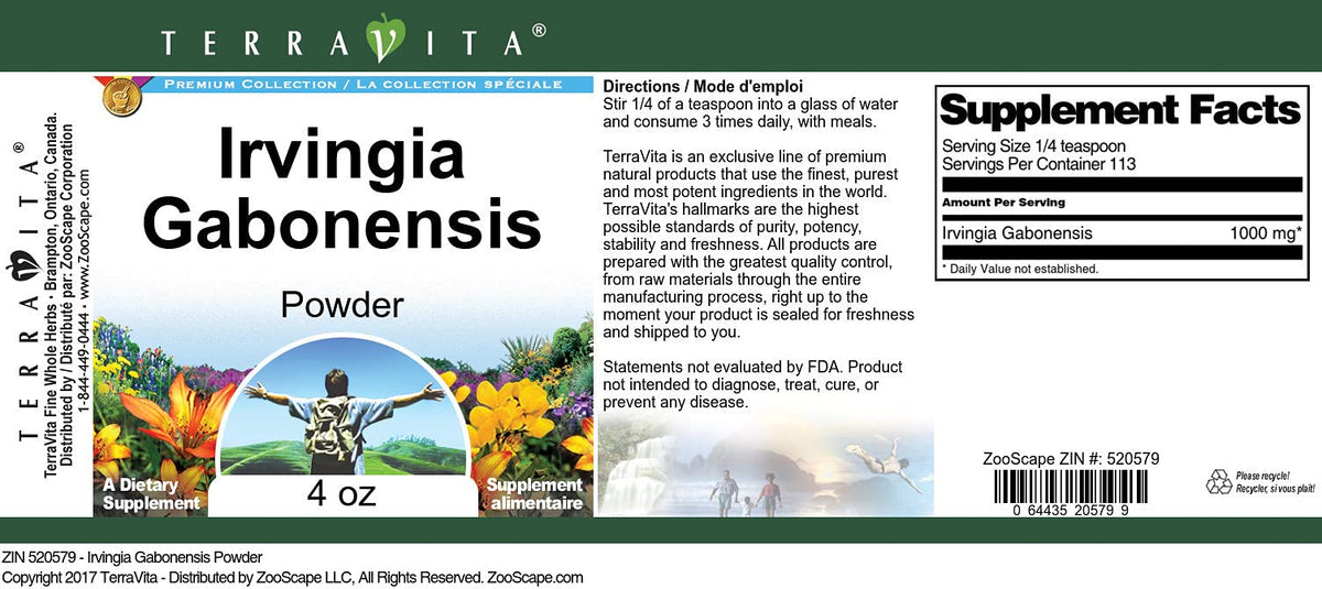Terravita Irvingia Gabonensis Powder - 4 oz - image 3