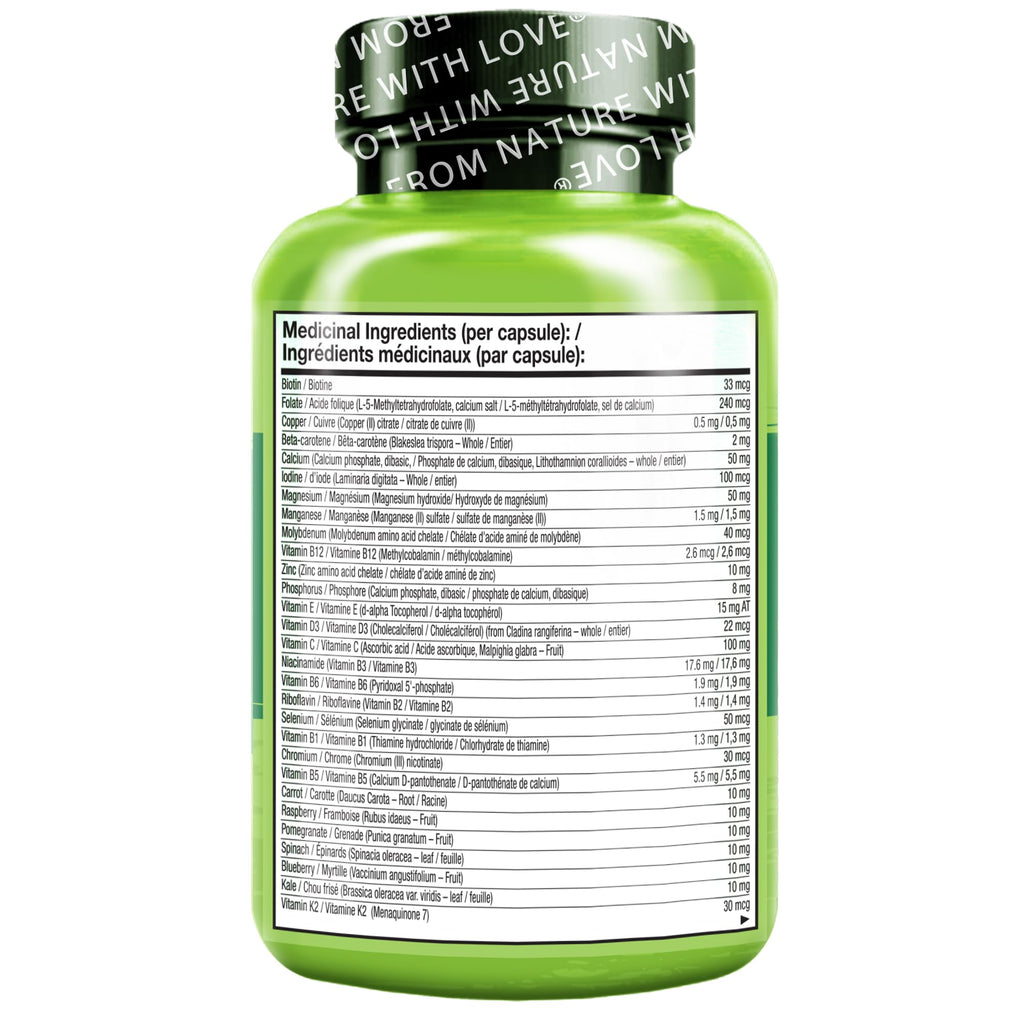 NATURELO Multivitamin for Men - One Daily, 120 Vegetarian Capsules