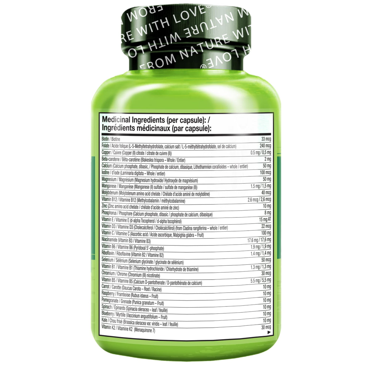 NATURELO Multivitamin for Men - One Daily, 120 Vegetarian Capsules