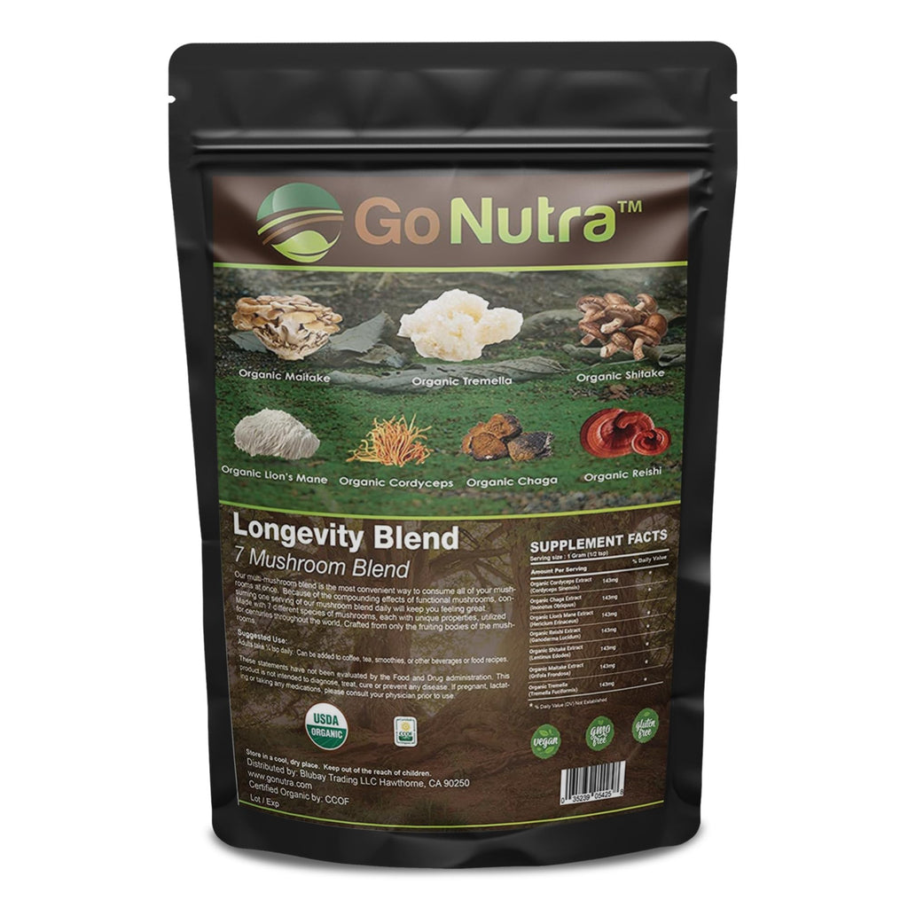 Go Nutra Organic 7 Mushroom Supplement Powder - 8 oz - image 8