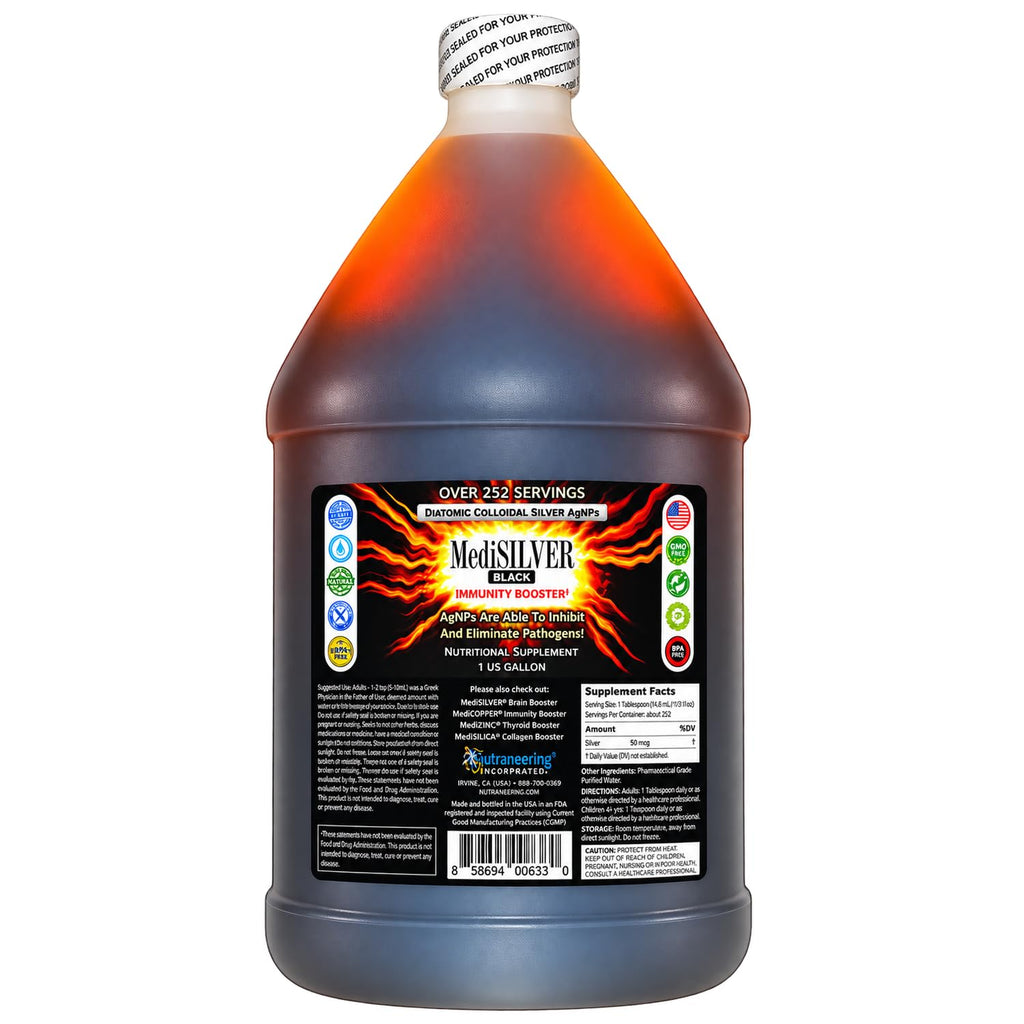 Nutraneering MediSILVER BLACK Colloidal Silver - 128 Fl Oz - image 2