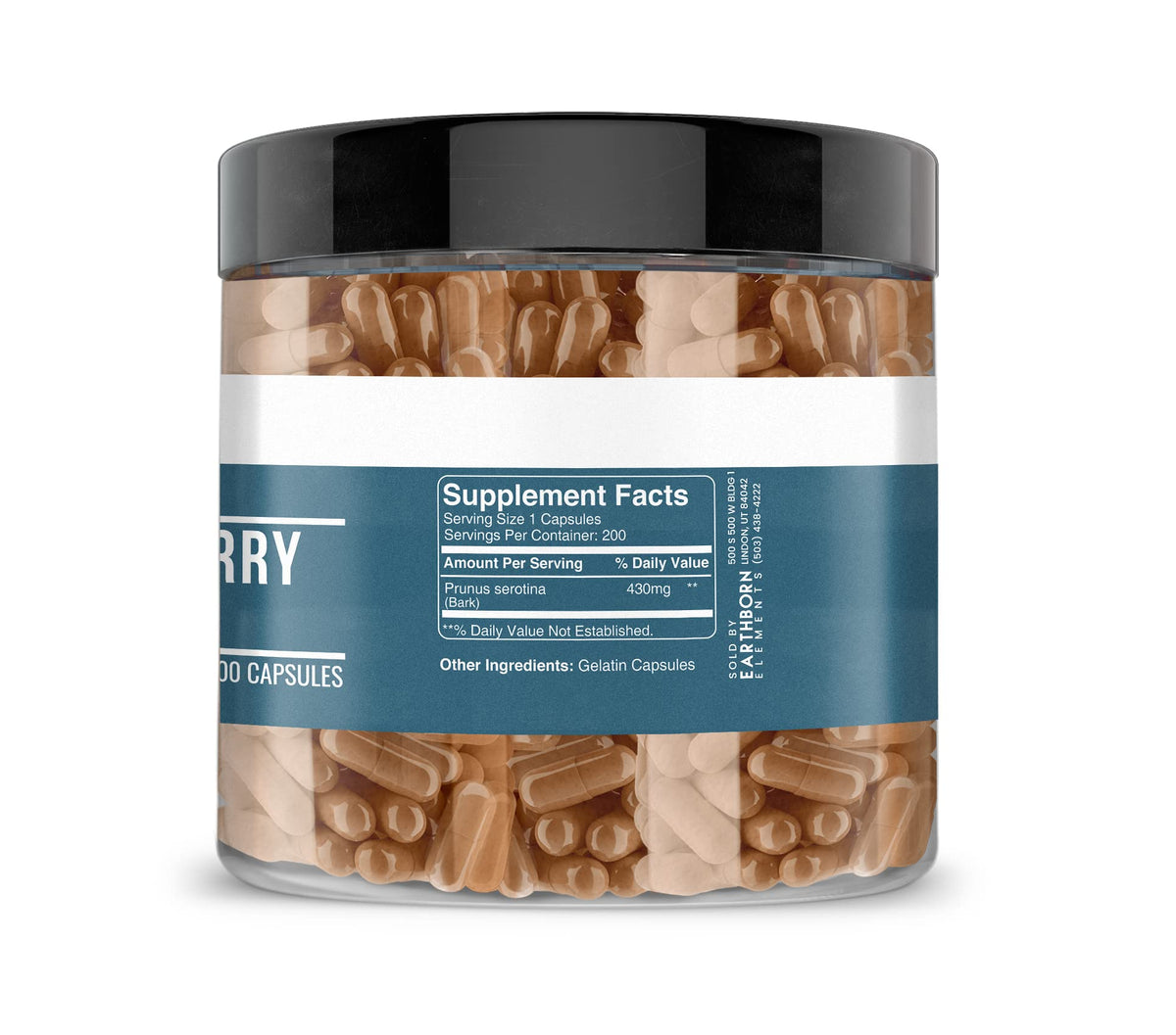 Earthborn Elements Wild Cherry Bark - 200 Capsules - image 3