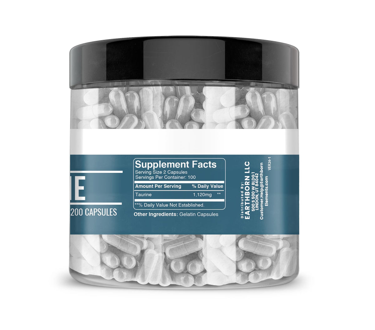 Earthborn Elements Taurine - 200 Capsules - image 2