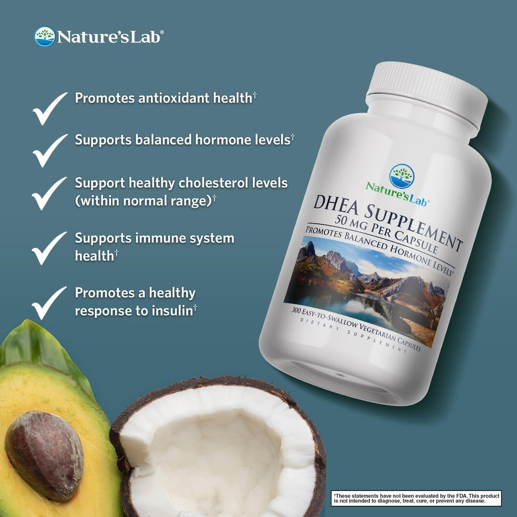 Nature's Lab DHEA 50mg Supplement - 300 Capsules - image 2