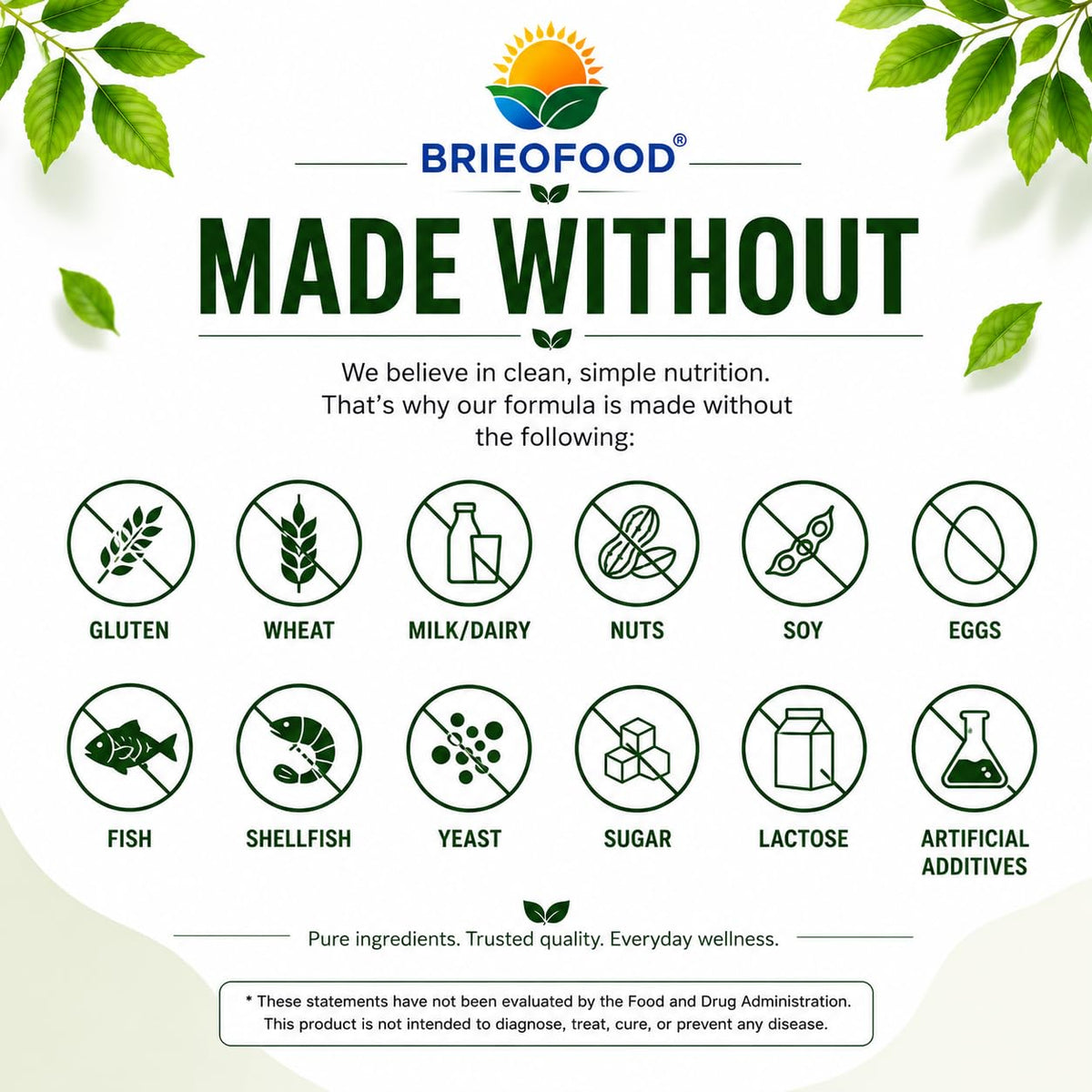 Brieofood Alpha Lipoic Acid 1200mg Antioxidant - 120 Capsules - image 5