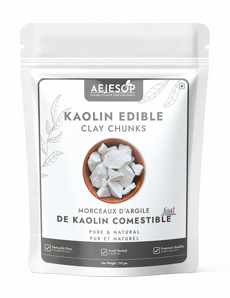AEJESOP Kaolin Edible Clay Chunks - 4 oz (113 g)