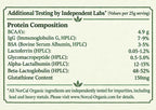NorCal Organic Natural Grass Fed Whey Protein Powder