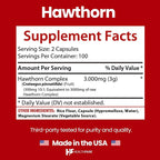Healthfare Hawthorn Berry Supplement Extract 3000mg - 200 Capsules - image 3