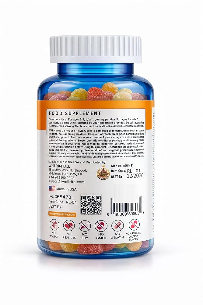 Wellrite Kids Multivitamin Gummies for Growth & Immunity - 60 Count - image 2