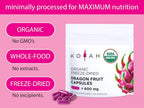 KOYAH Organic Dragon Fruit Capsules Freeze-Dried - 60 Capsules - image 3