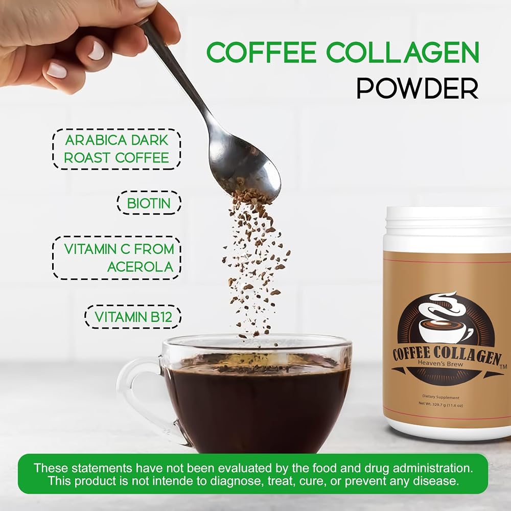 Heaven's Brew Hydrolyzed Bovine Collagen Powder Coffee Flavored - 30 Servings - image 8