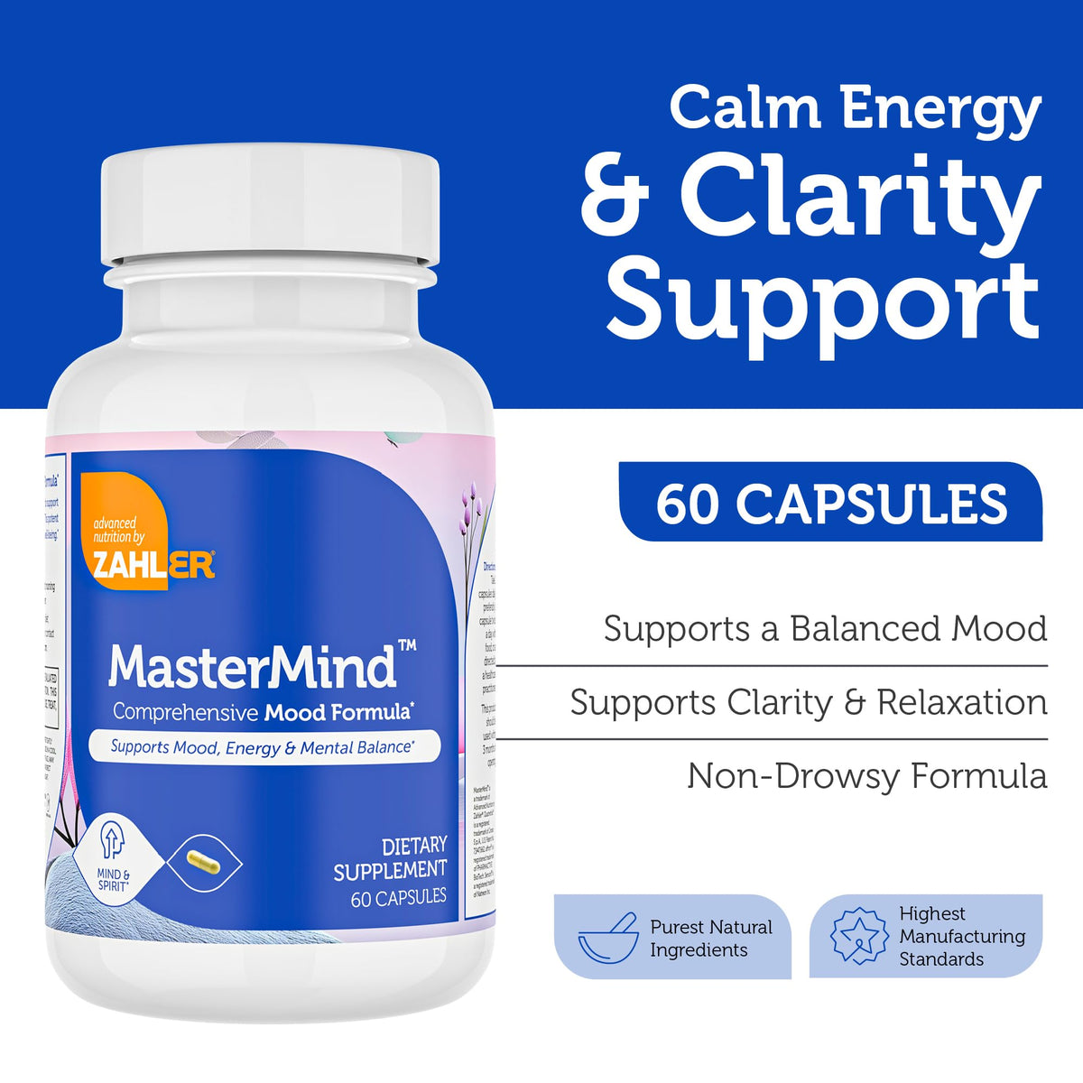 Zahler Mastermind Comprehensive Mood Formula - 60 Capsules - image 2