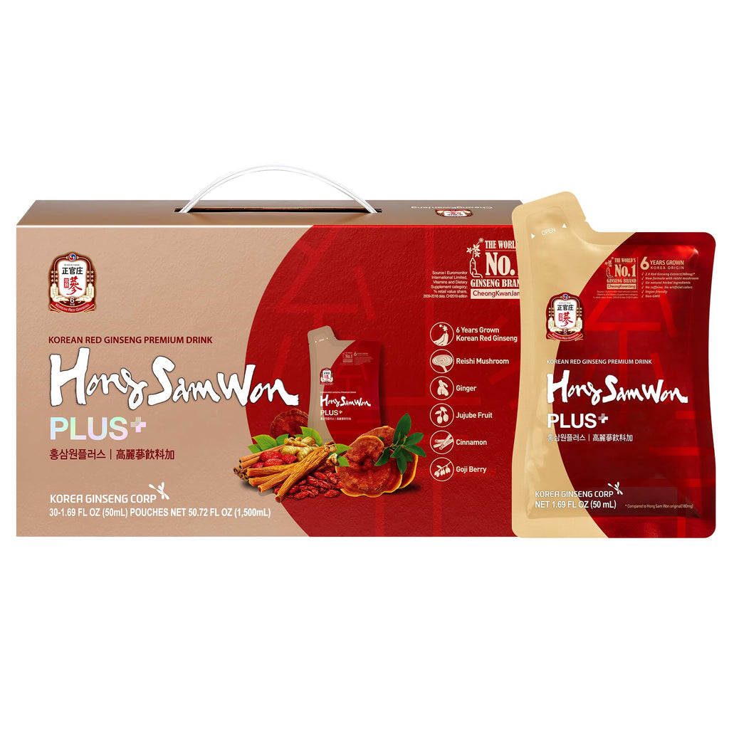 Jung Kwan Jang Hong Sam Won Korean Red Ginseng Tea - 30 Pouches