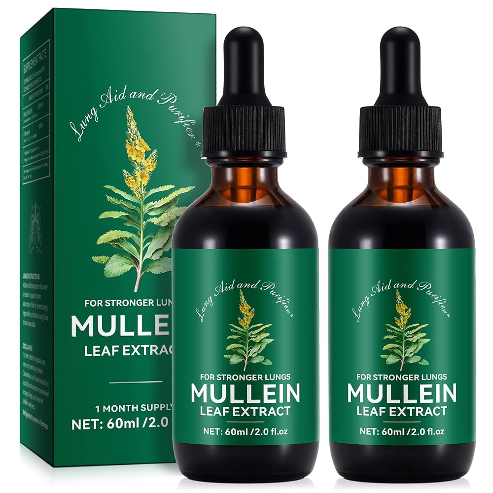 BOIUOITI Mullein Drops for Lungs - Mullein Leaf Extract for Lungs