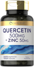 Carlyle Quercetin 500mg with Zinc - 100 Vegetarian Capsules