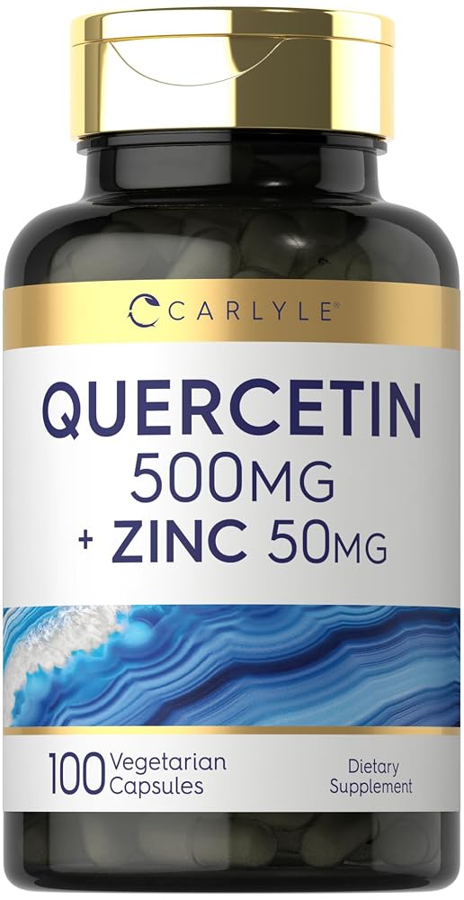Carlyle Quercetin 500mg with Zinc - 100 Vegetarian Capsules