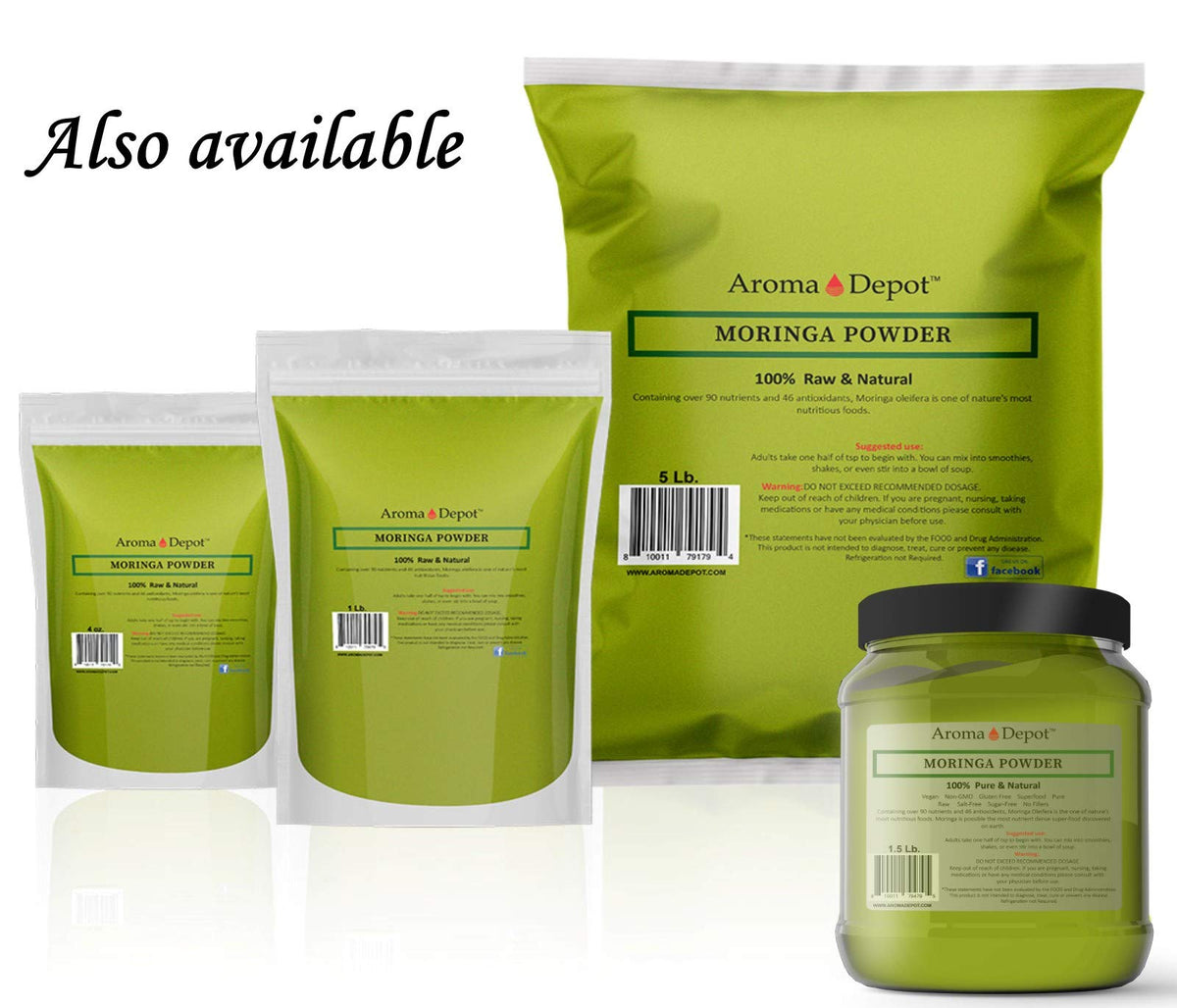 Aroma Depot Moringa Leaf Powder - 4 oz - image 2