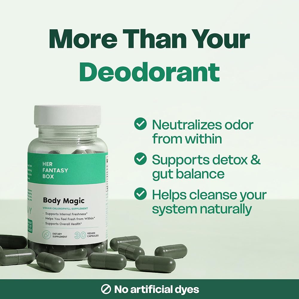 Her Fantasy Box Body Magic Chlorophyll Capsules - 30 Vegan Capsules