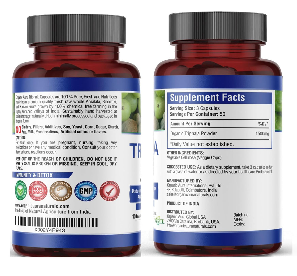 Organic Aura International Herbal Capsules