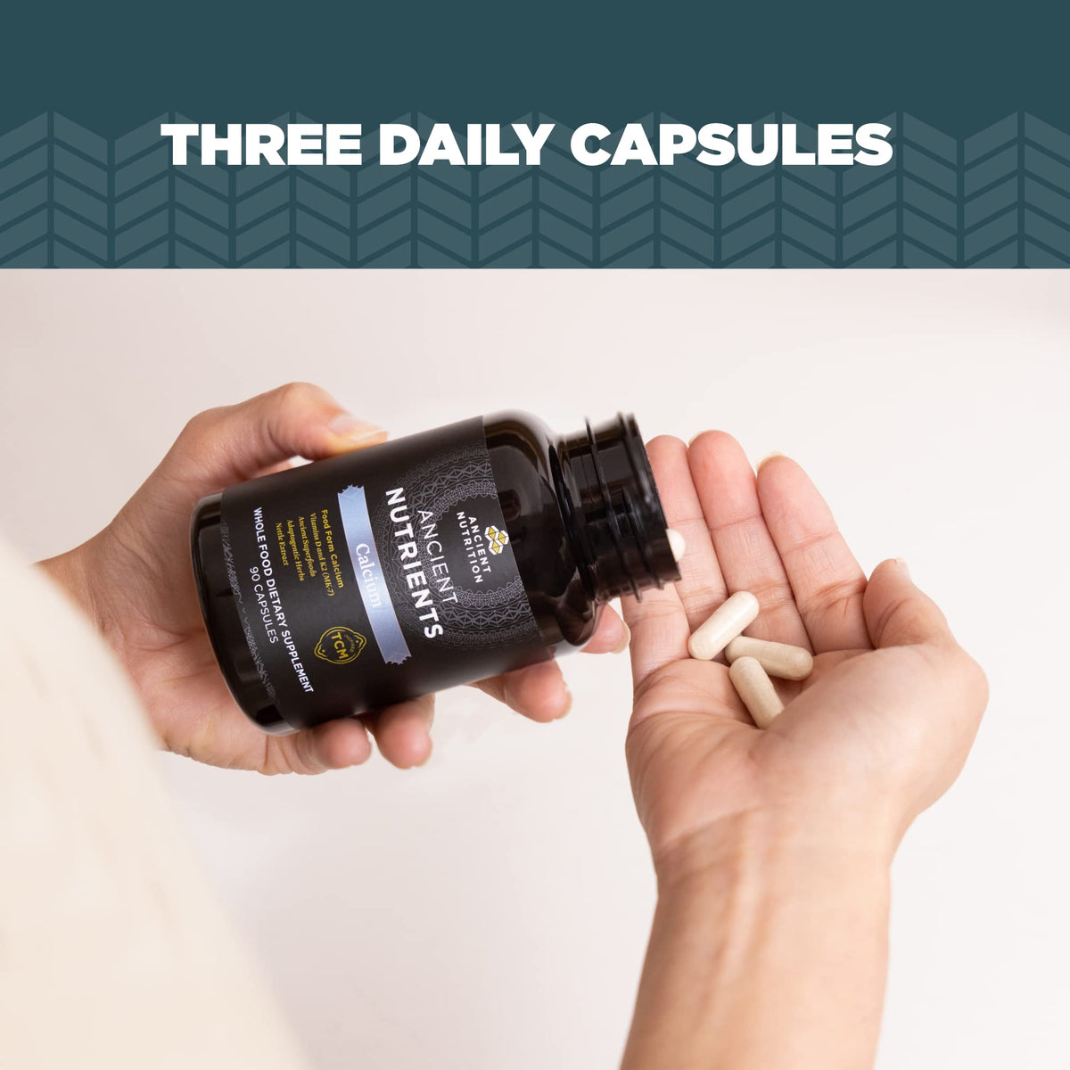 Ancient Nutrition Calcium + Vitamin D + K2 Capsules - 90 Count - image 6