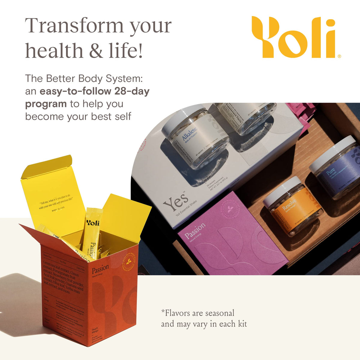 Yoli Transformation Kit with YES, Passion, Alkalete, Pure, Resolve - image 2