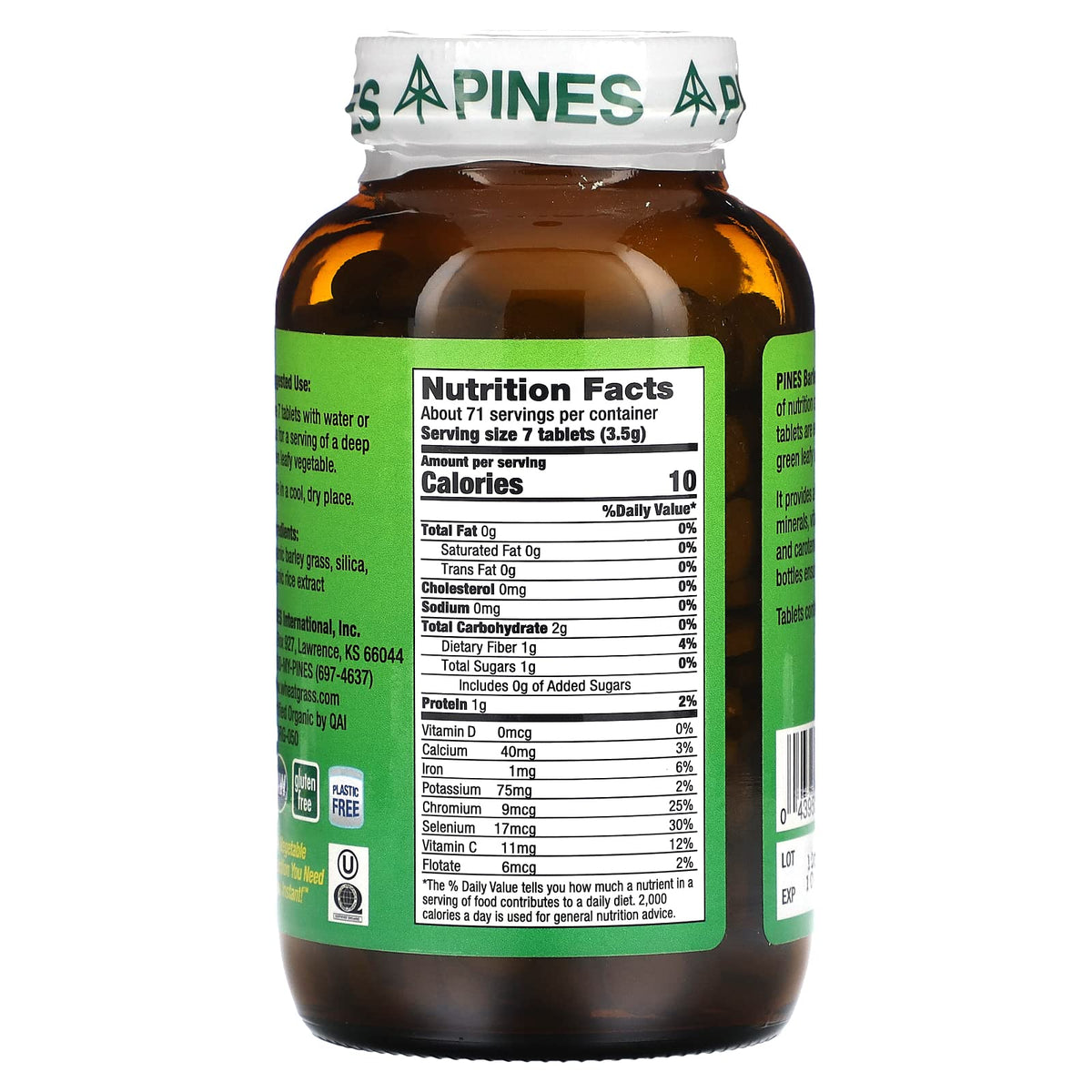 Pines Barley Grass Tablets - 500 Count - image 2