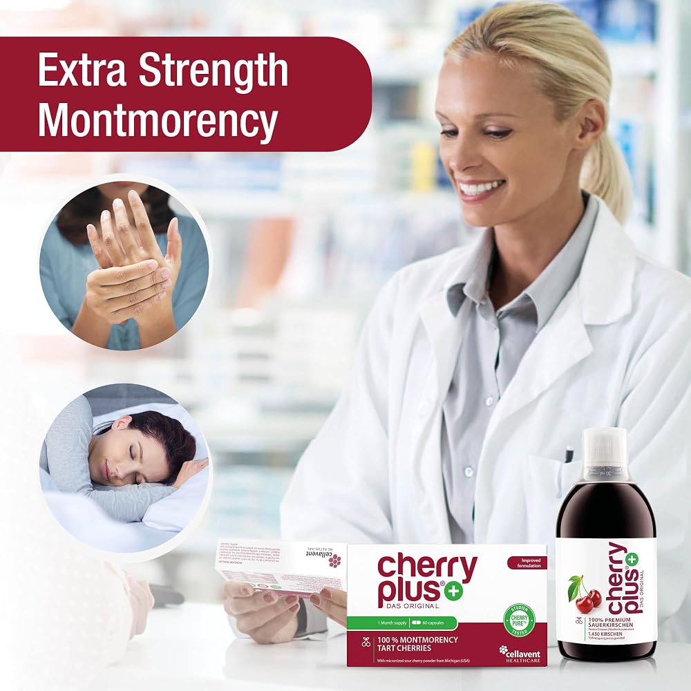 Cherry Plus 100% Montmorency Tart Cherry Capsules - 60 Count - image 3