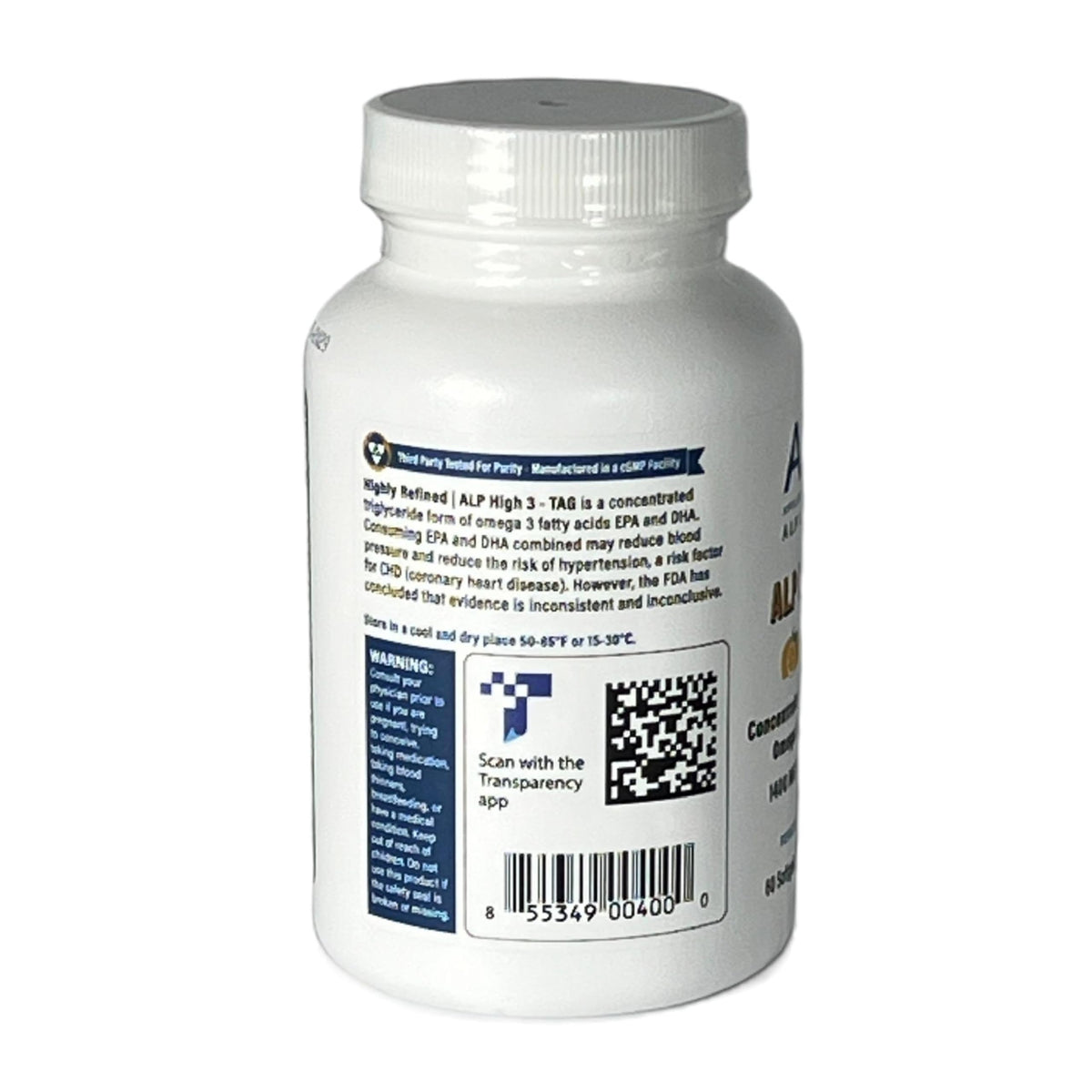 ALP High-3 TAG Omega 3 Fish Oil 1400mg EPA+DHA - 60 Softgels - image 5