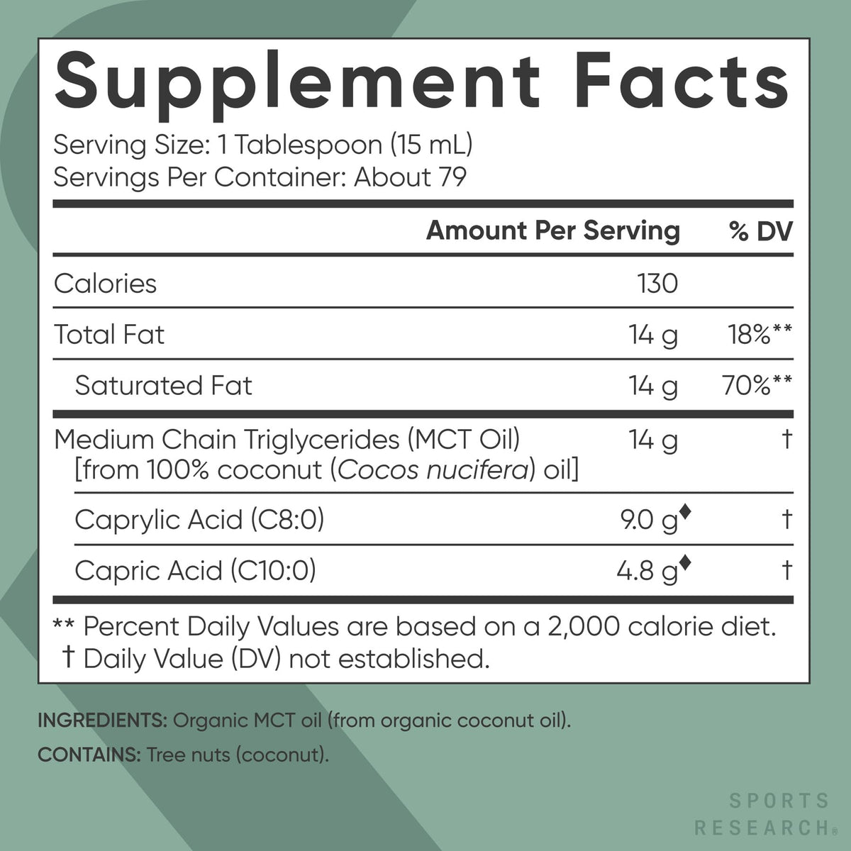 Sports Research Organic Coconut MCT Oil C8+C10 - 40 Fl Oz - image 4