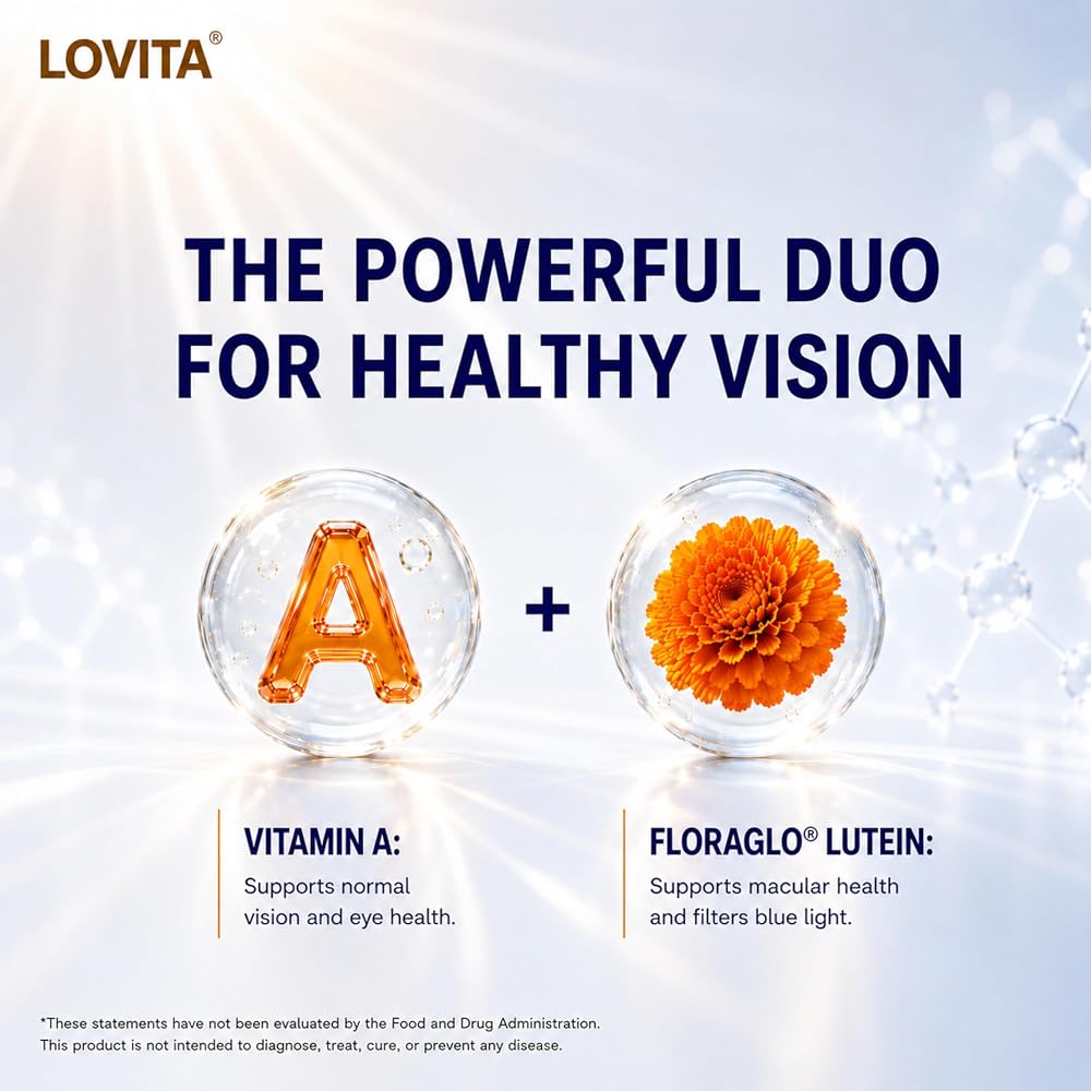 LOVITA Eyes Care Vitamin A & FloraGLO Lutein Complex - 60 Capsules - image 3